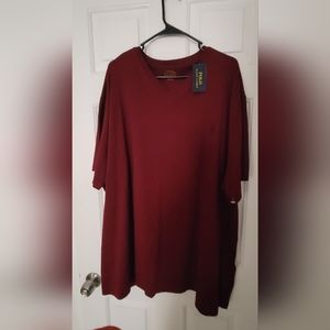 Burgundy Polo Ralph Lauren Tee Shirt V- Neck